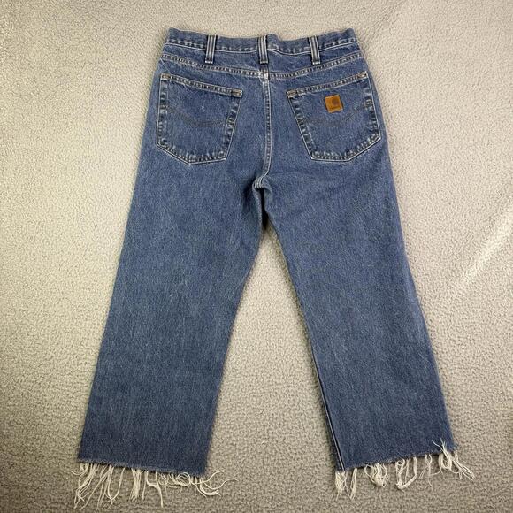 Carhartt Men's Jeans 32x23 Altered Blue Traditional Fit Straight Leg Denim - Picture 9 of 11